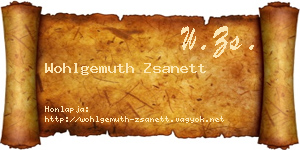 Wohlgemuth Zsanett névjegykártya